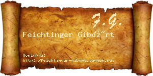 Feichtinger Gibárt névjegykártya